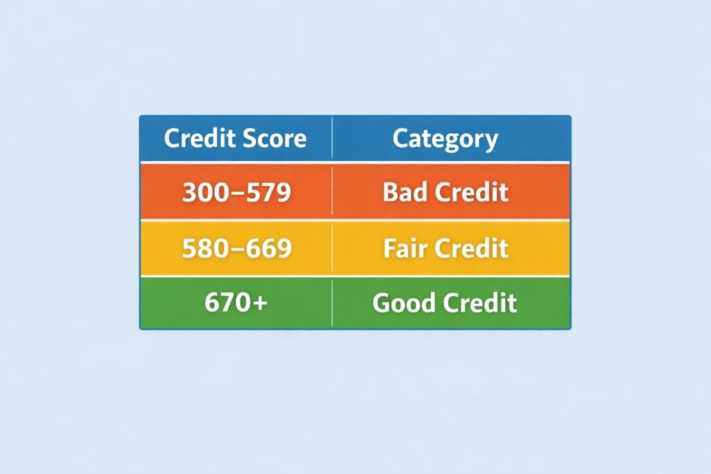 Credit score catagory 