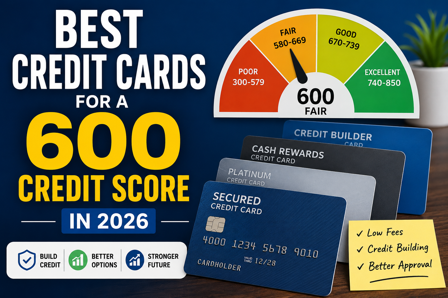 Best Credit Cards for a 600 Credit Score in 2026
